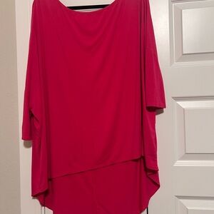 Isaac Liev Bold Pink Hi-Lo Top